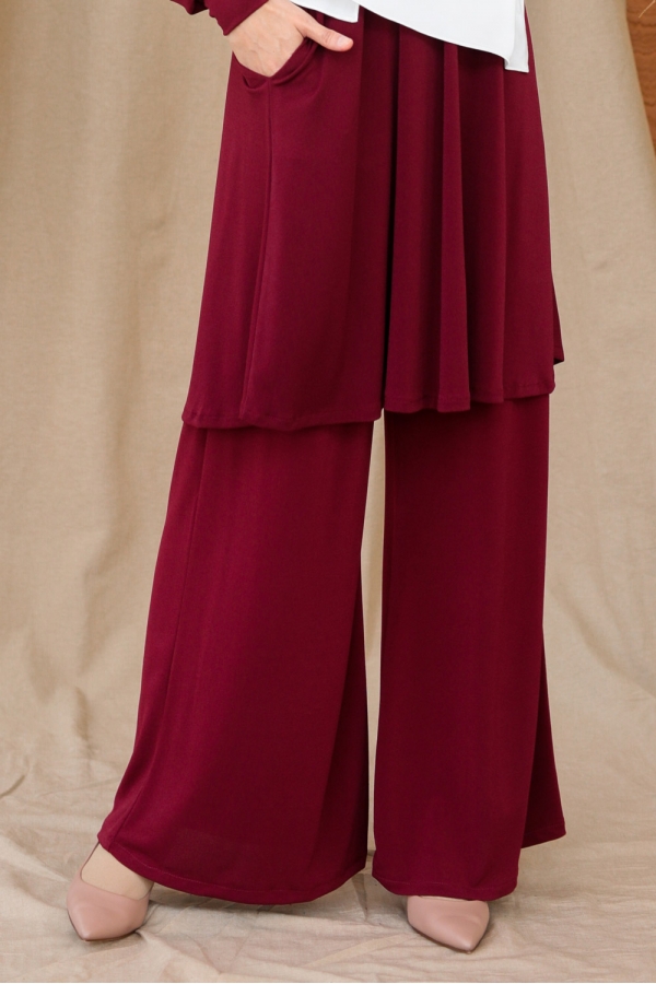 Palazo Longgar - Maroon